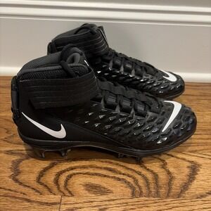 Nike Force Savage Pro 2 Black White Football Cleats Men's Size 8.5 AH4000-002